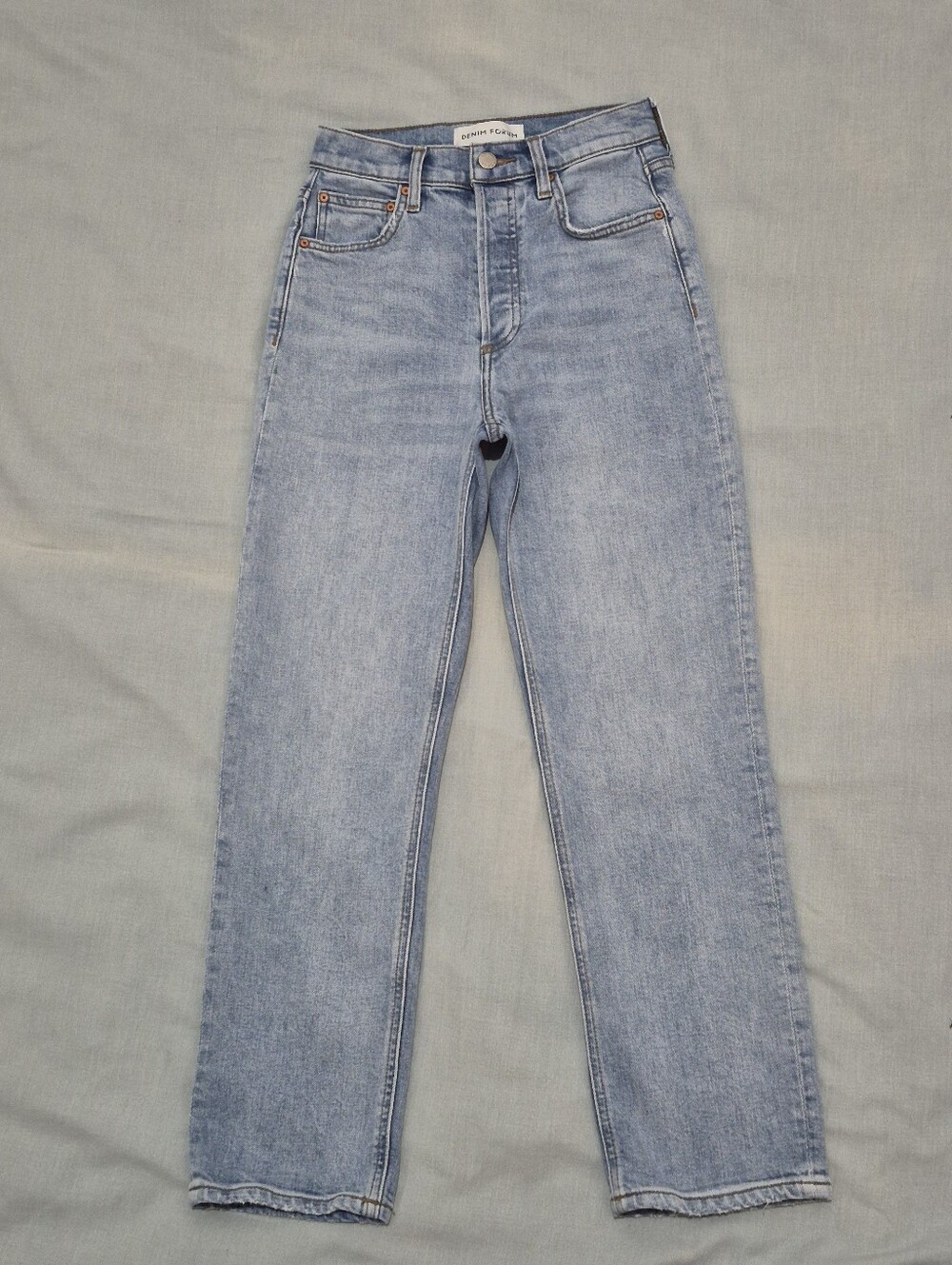 Denim Forum Light Blue High-Rise Womens Jeans - Aritzia